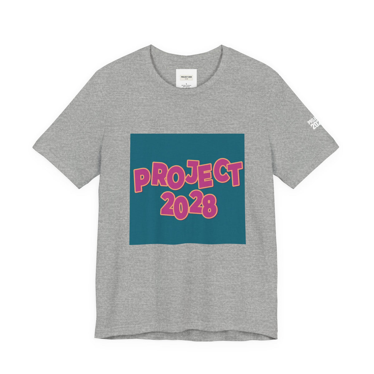 Project 2028 Graphic Tee — 'Democracy Isn't Automatic' Back Print - Make a Statement Without Saying a Word!
