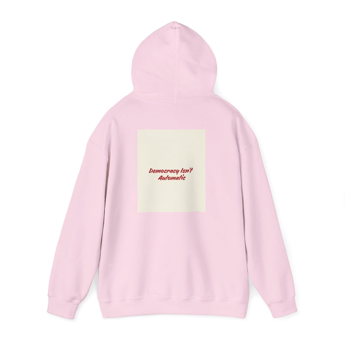 Project 218 Hoodie | Retro Block Logo, Beige Panel Front, Script Back