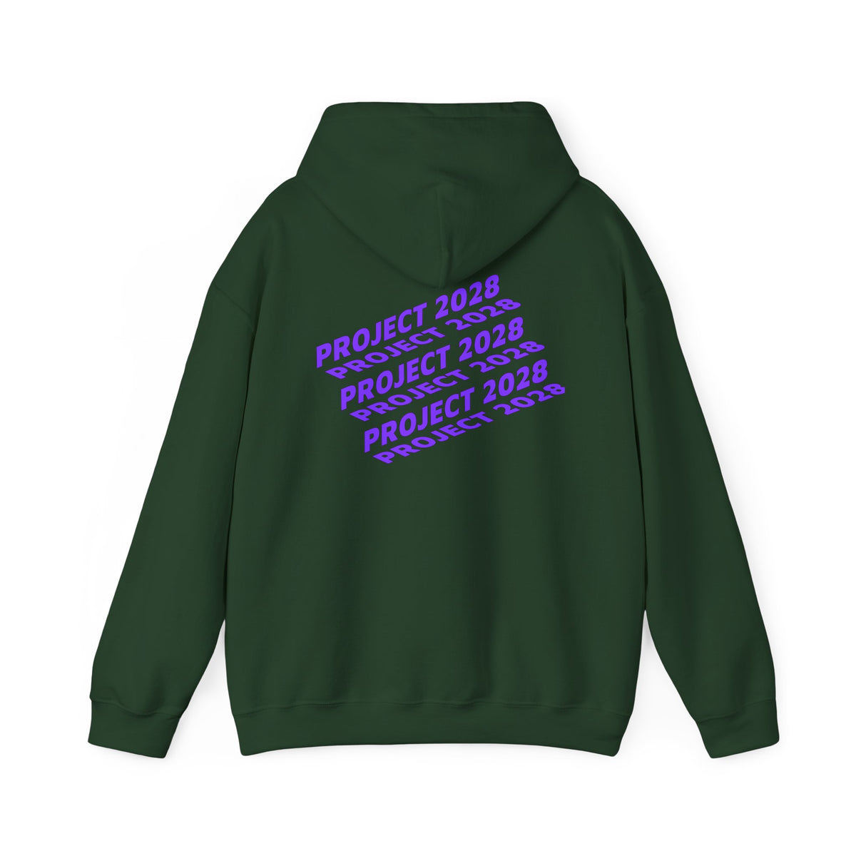 Project 2028 hoodie | Fight Back II text graphic, retro purple pink print