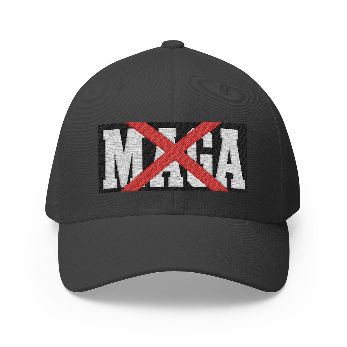 Anti-MAGA Embroidered Cap - Project 2028 Closed-Back Structured Hat - Make a Statement Without Saying a Word!