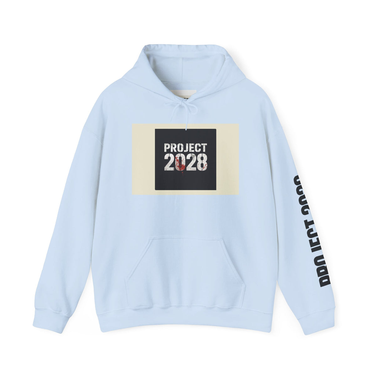 Copy of Product 2028 graphic Hoodie | Democracy Isn't Automatic slogan back
