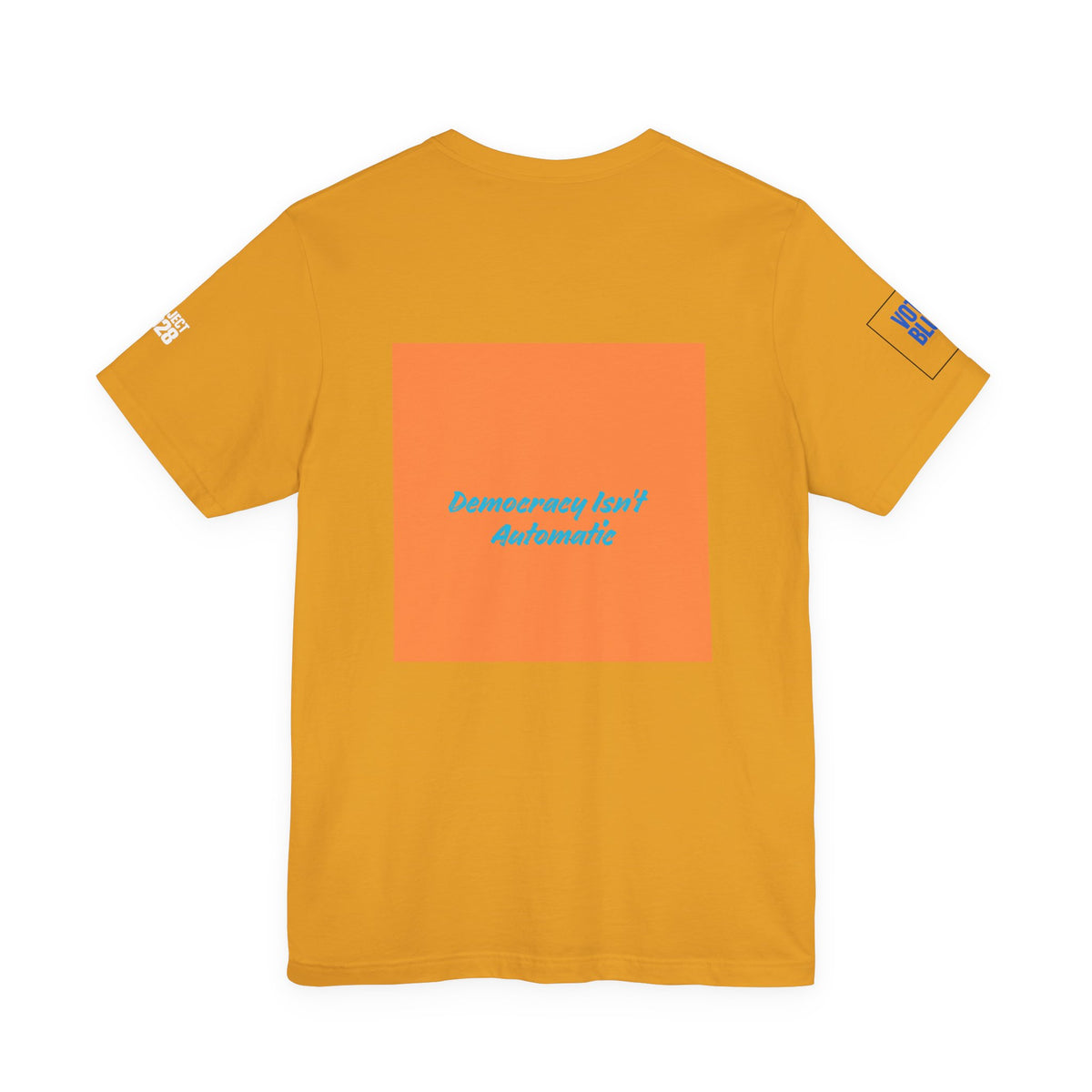 Project 2028 Graphic Tee — Retro Orange Square Design - Make a Statement Without Saying a Word!