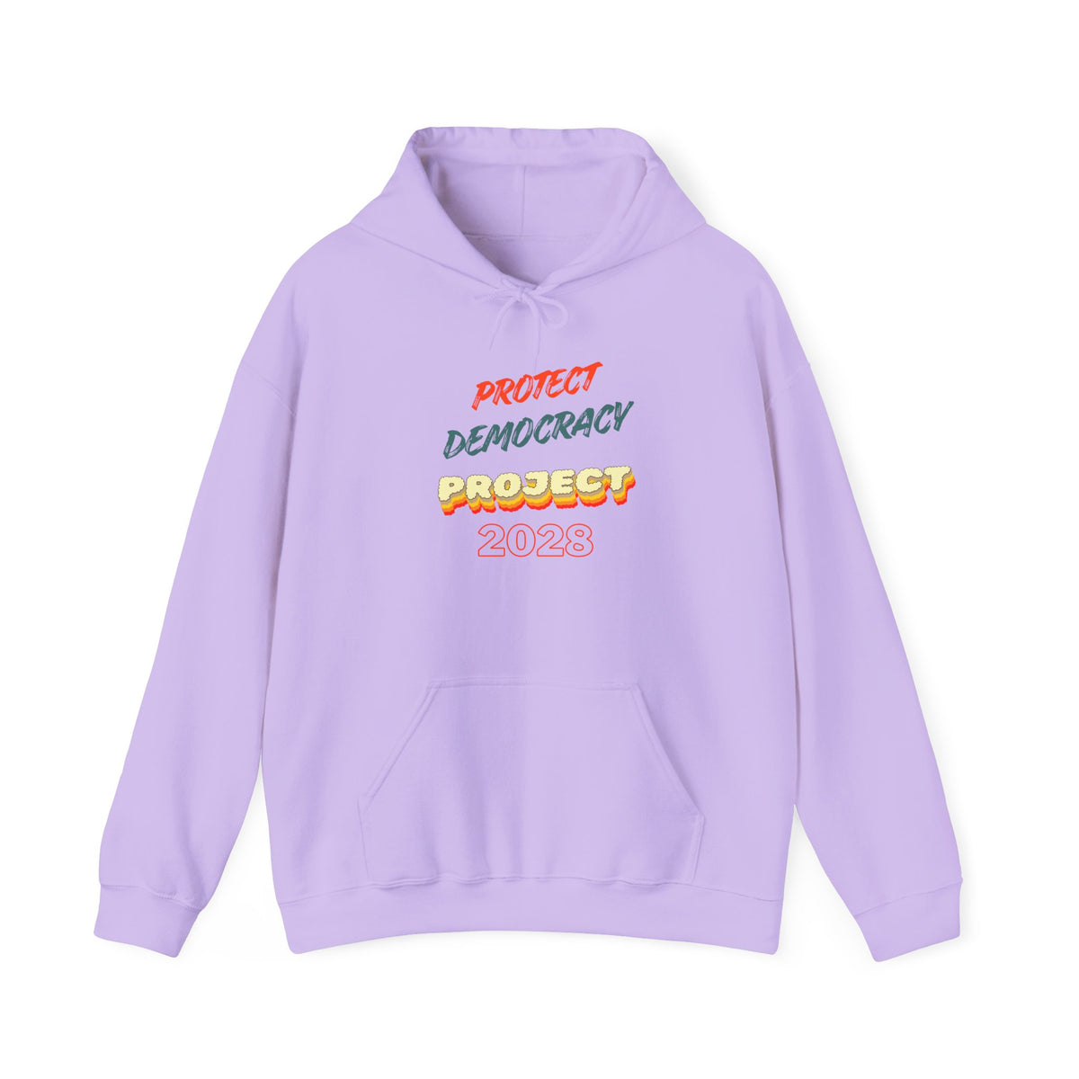 Project 2028 Hoodie | Retro Bubble Letter Design