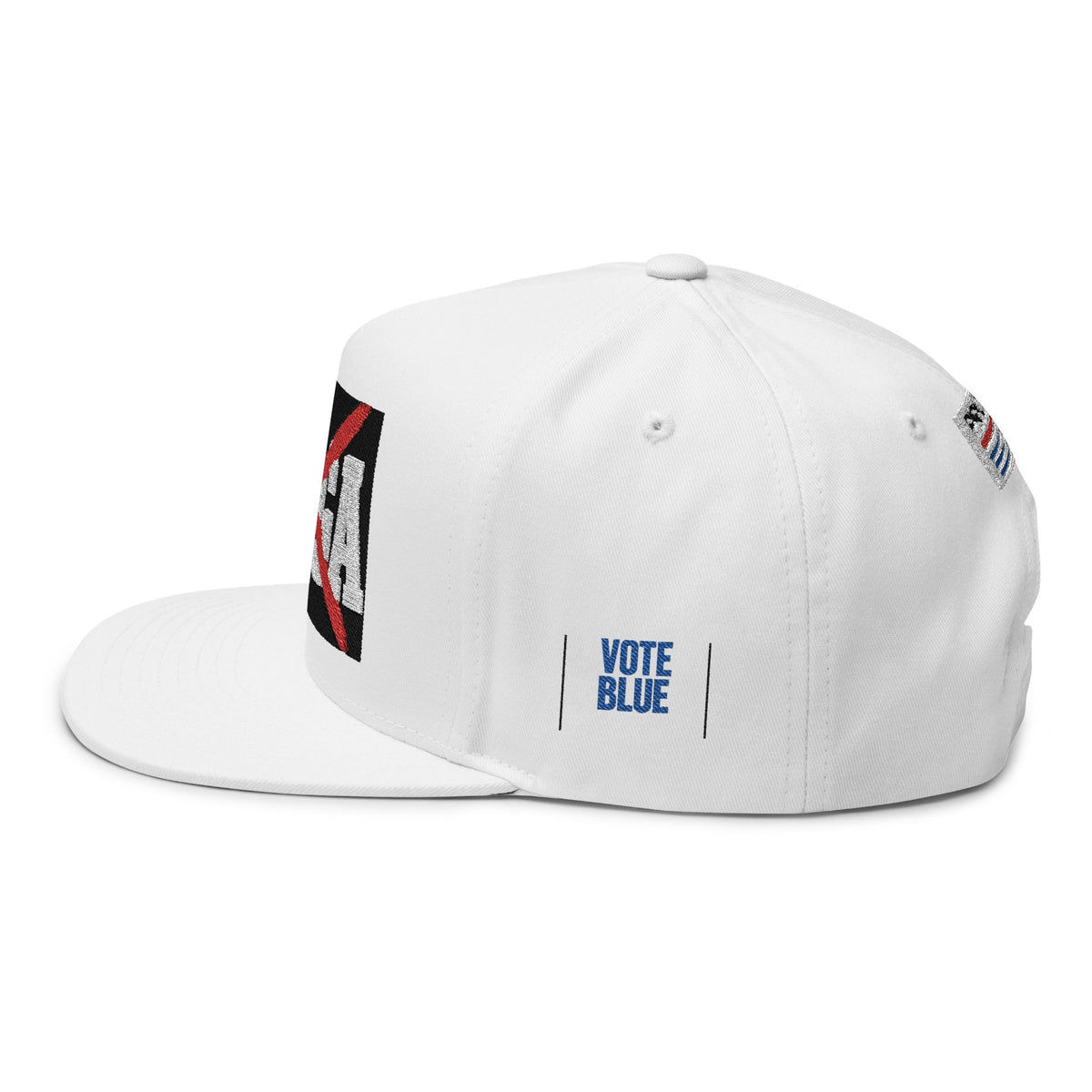 Flat Bill Cap — Anti-MAGA Embroidered Snapback - Make a Statement Without Saying a Word!