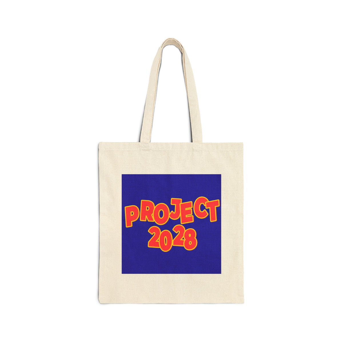 Tote Bag — 'Project 2028' & "Democracy Isn't Automatic" Cotton Canvas Tote