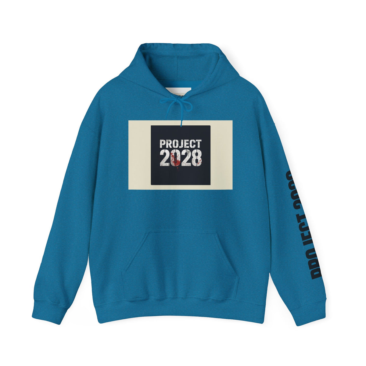 Copy of Product 2028 graphic Hoodie | Democracy Isn't Automatic slogan back