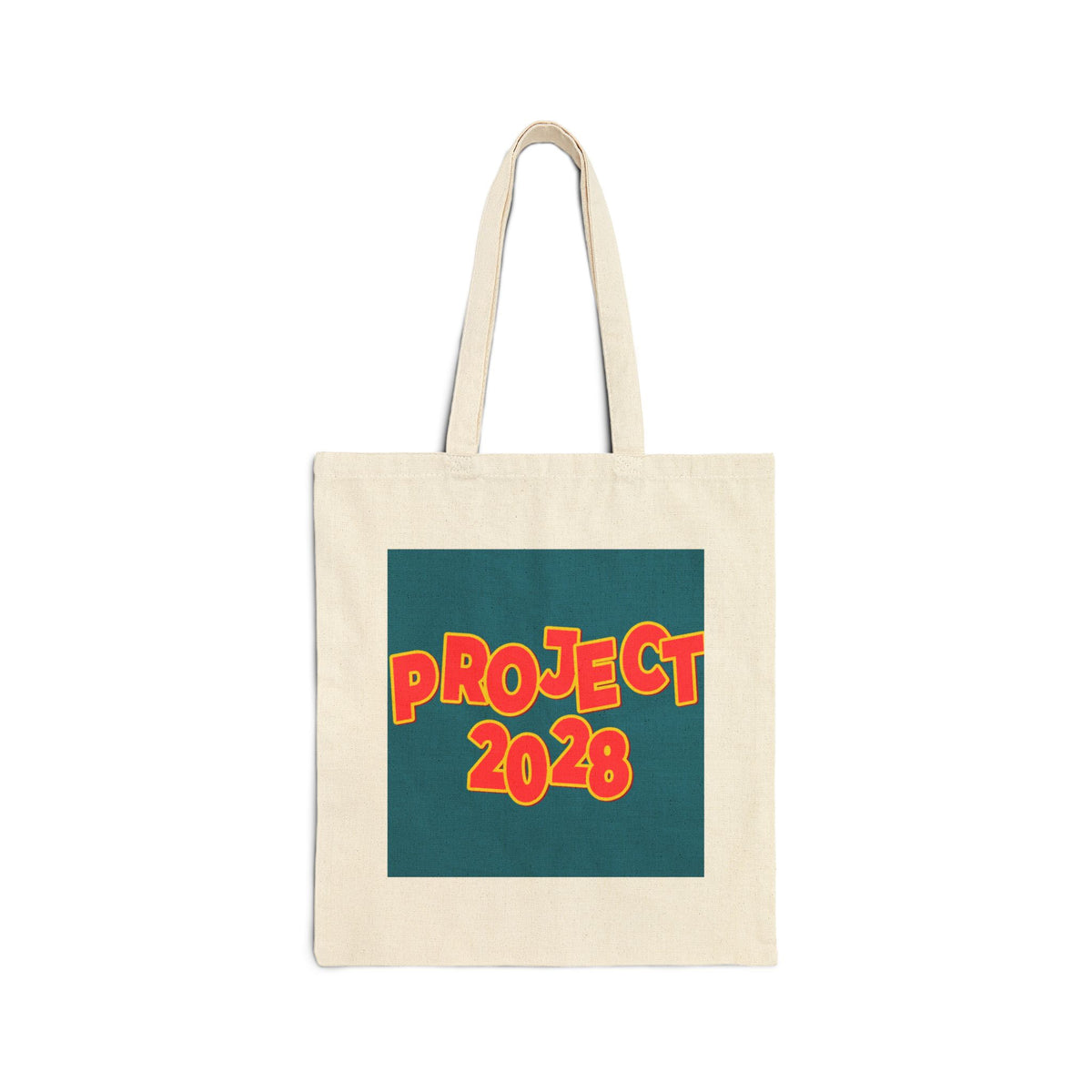 Project 2028 Tote Bag — "Democracy Isn't Automatic" Political Canvas Tote