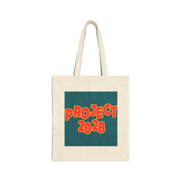 Project 2028 Tote Bag — "Democracy Isn't Automatic" Political Canvas Tote