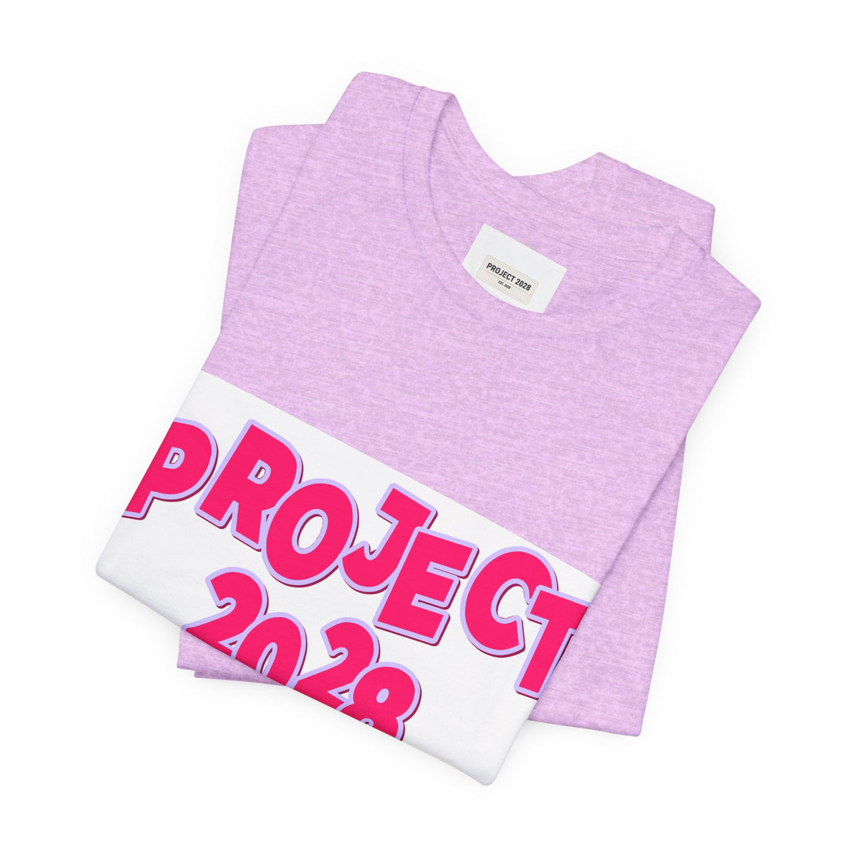 Project 2028 Graphic Tee — Bold Pink Campaign Shirt - Make a Statement Without Saying a Word