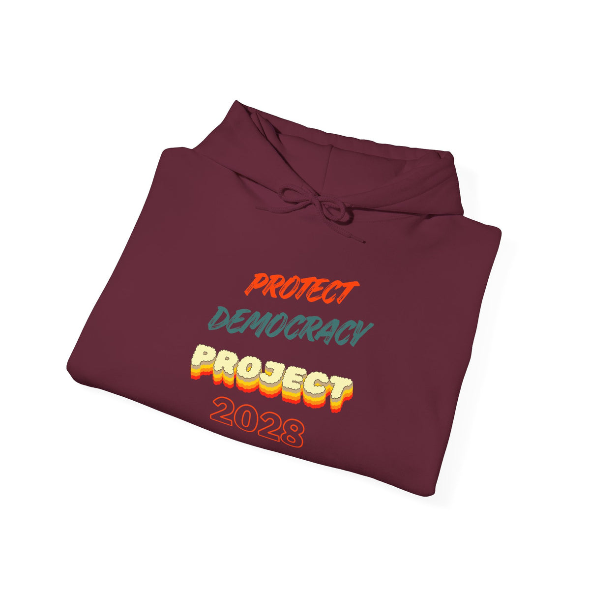 Project 2028 Hoodie | Protect Democracy text design