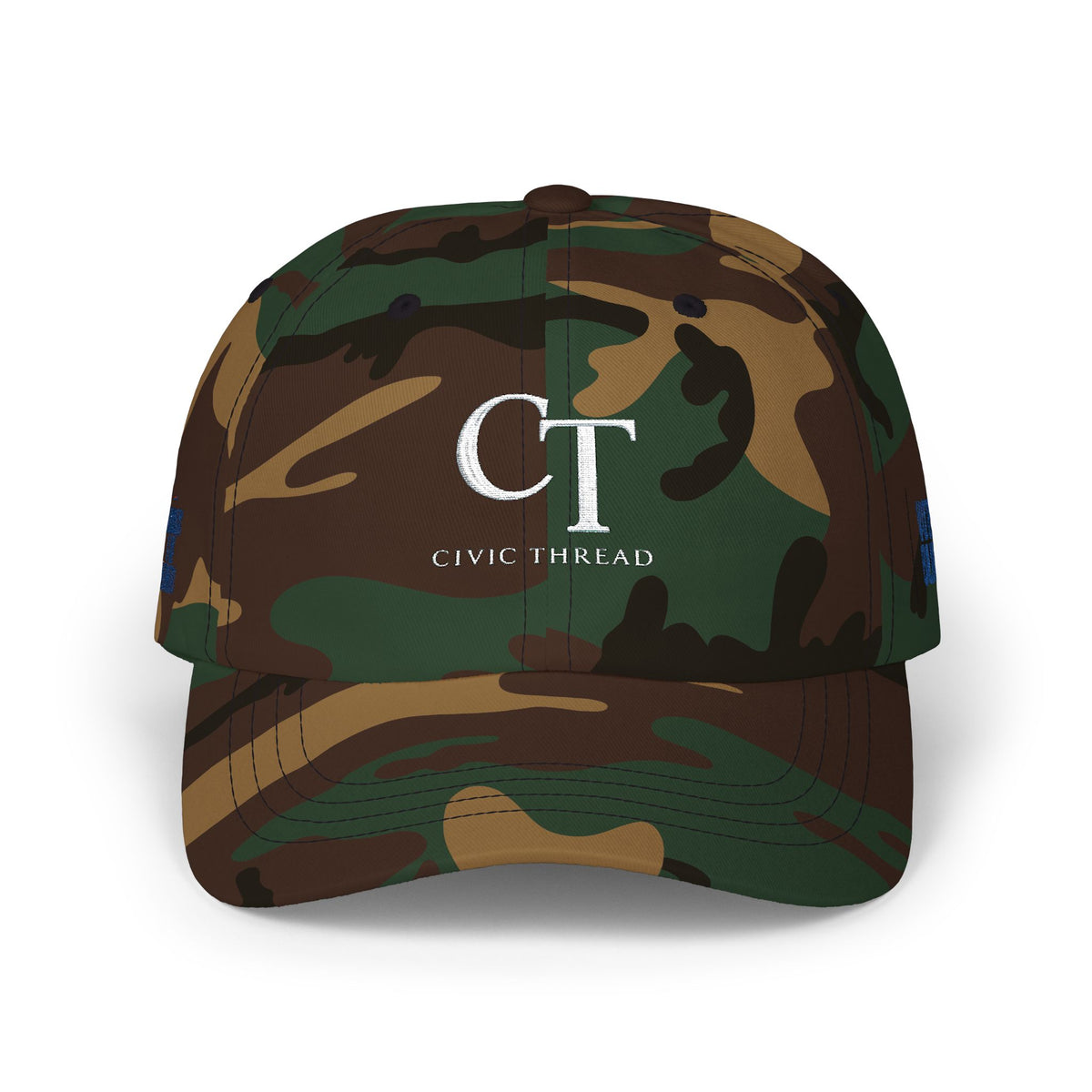 Dad Cap — Minimalist White 'CT' Logo Baseball Hat with 'Project' Back Embroidery - Make a Statement Without Saying a Word!