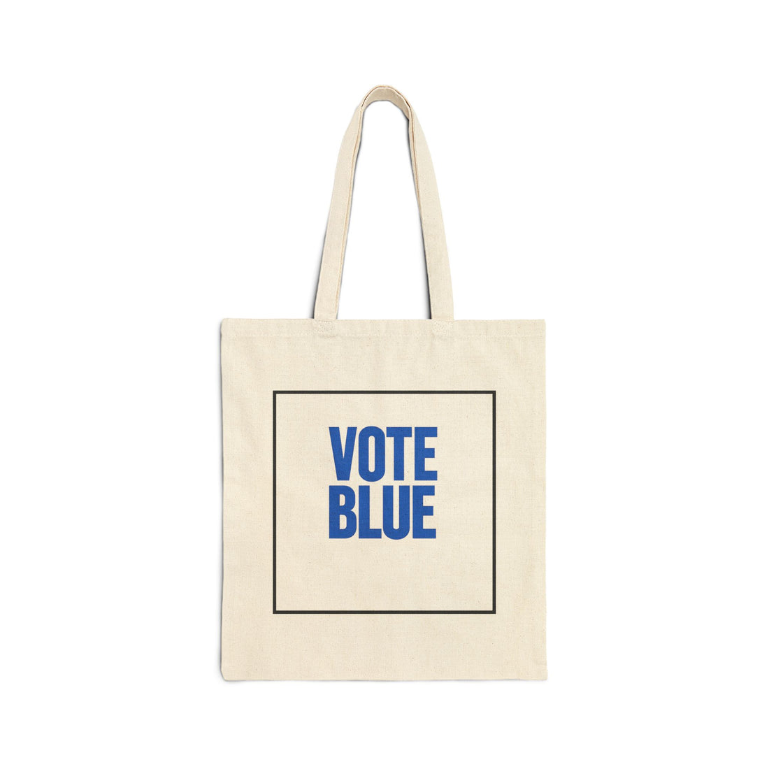 Protect Democracy Tote — "Vote Blue" Cotton Canvas Political Tote Bag