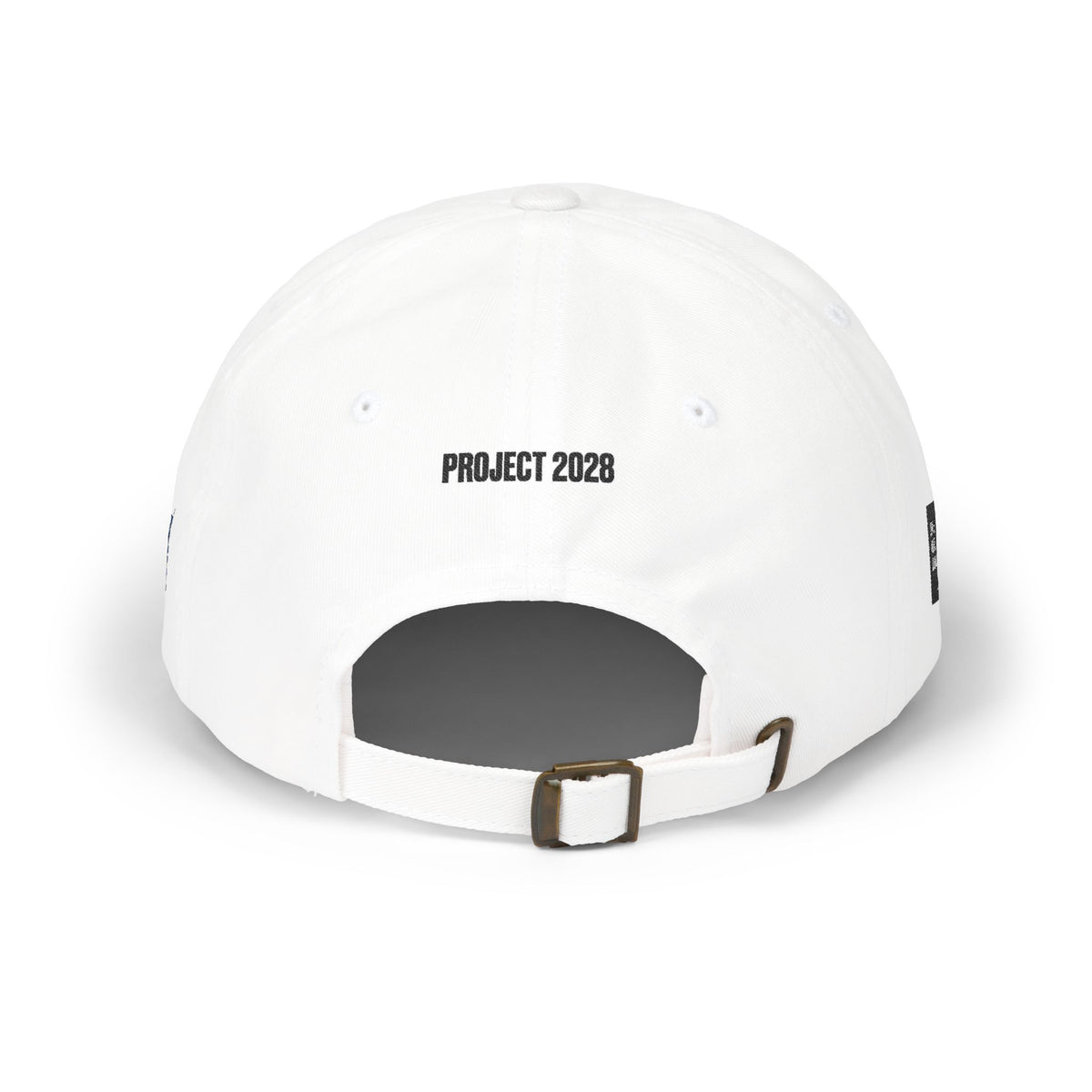 CT Civic Thread Embroidered Dad Cap — 'Project 2028' White Baseball Hat - Make a Statement Without Saying a Word!