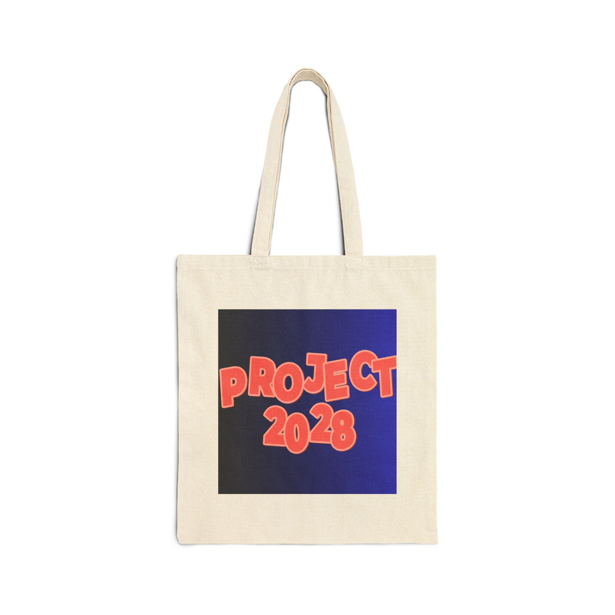 Project 2028 Tote Bag — “Vote Like Your Future Depends On It” Cotton Canvas Tote