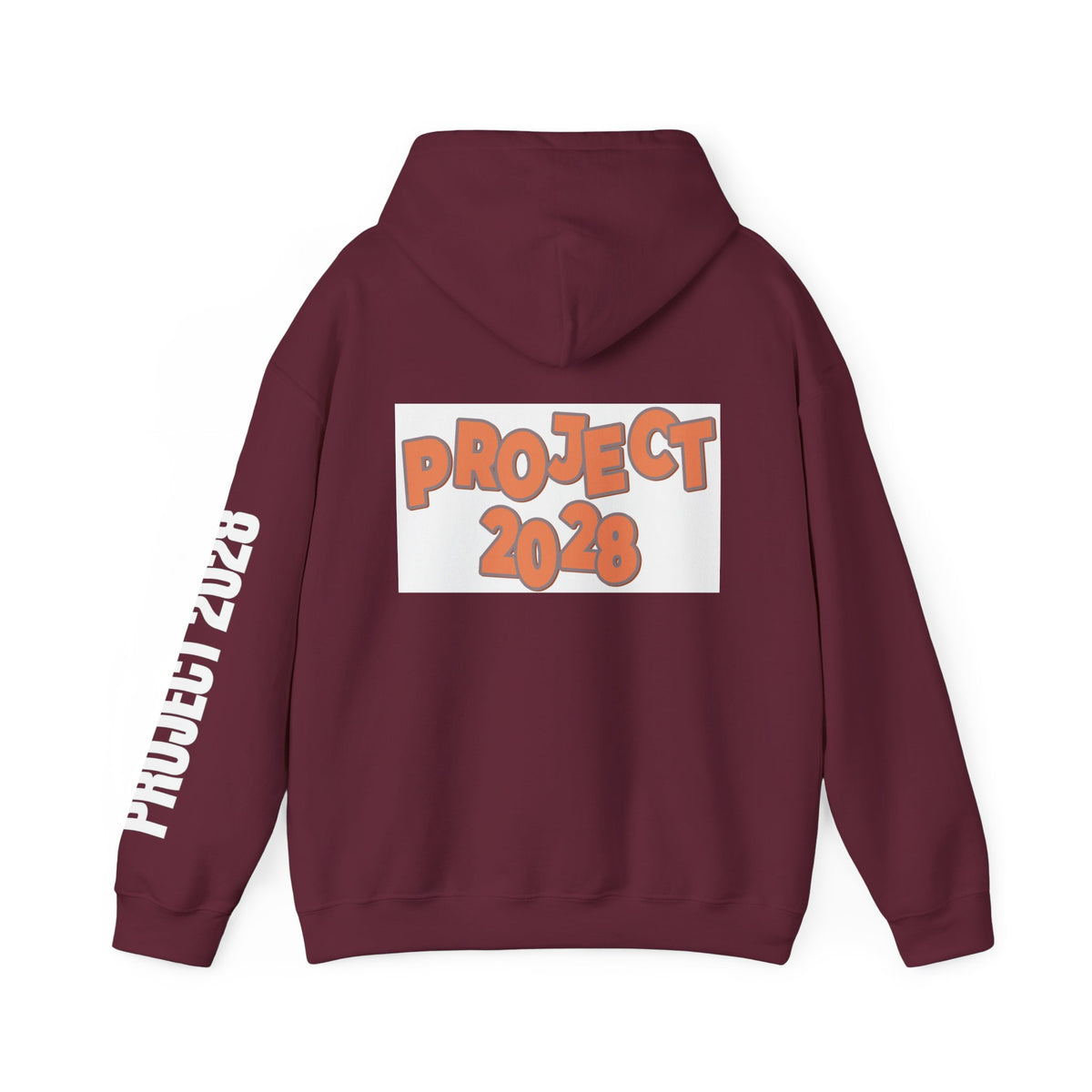 Project 2028 Hoodie | Retro Bubble Letter Design
