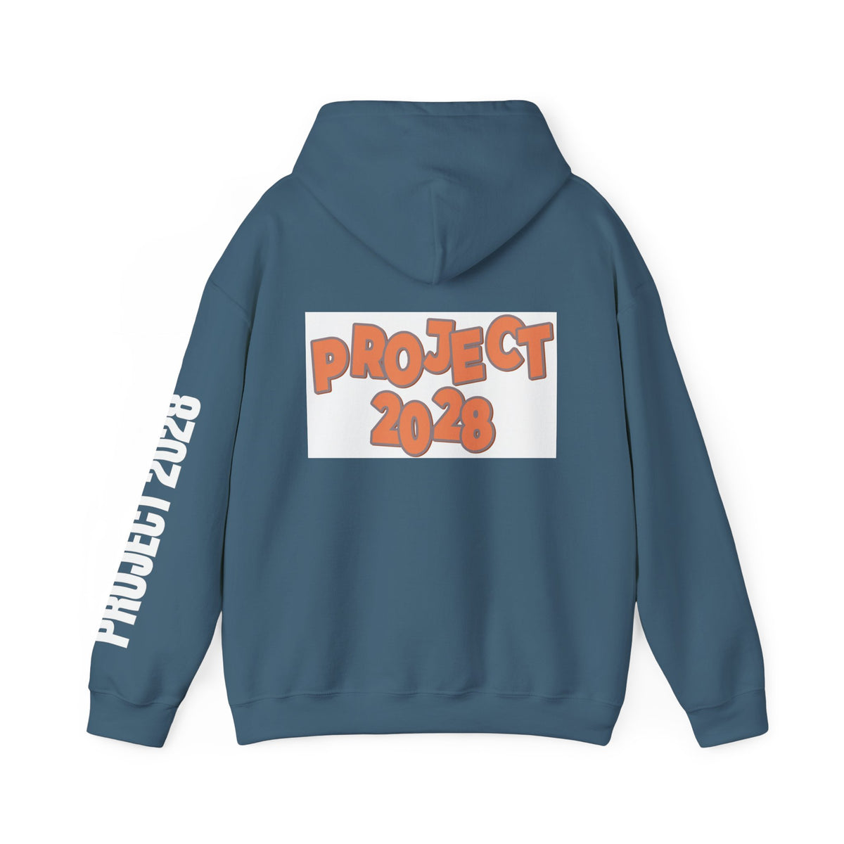 Project 2028 Hoodie | Retro Bubble Letter Design