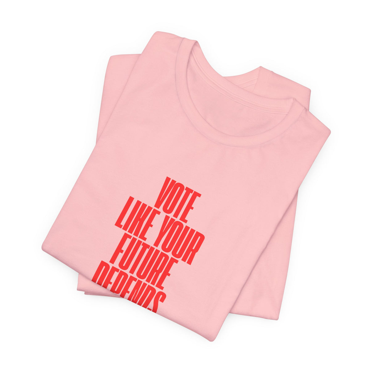 Political Voter Tee — “Vote Like Your Future Depends On It” / “Democracy Is Not Automatic” - Make a Statement Without Saying a Word!