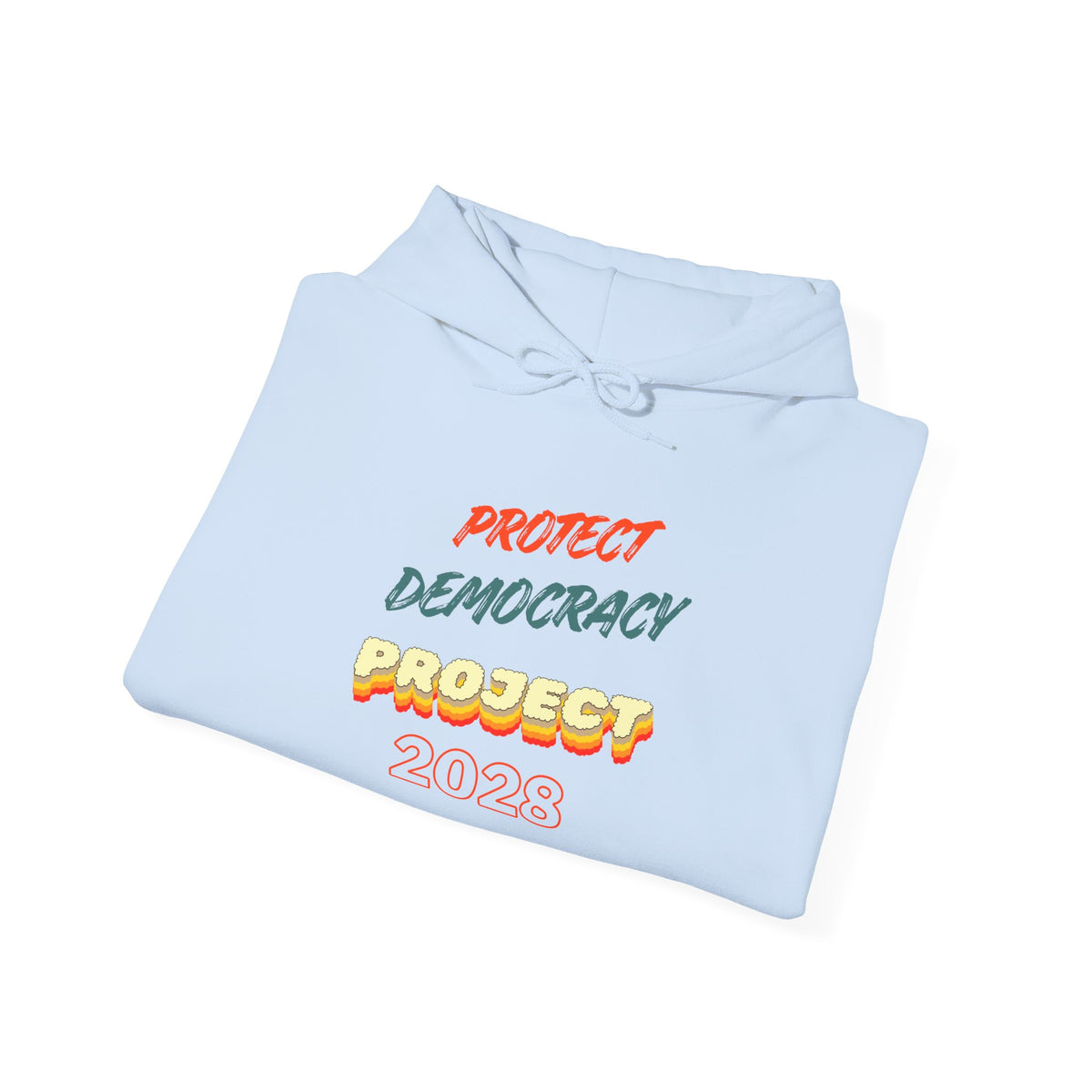 Project 2028 Hoodie | Protect Democracy text design