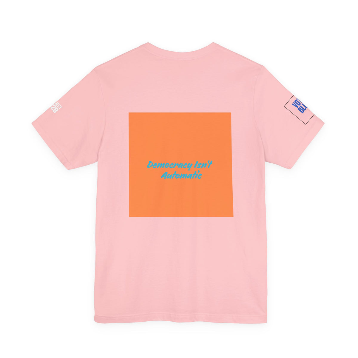Project 2028 Graphic Tee — Retro Orange Square Design - Make a Statement Without Saying a Word!