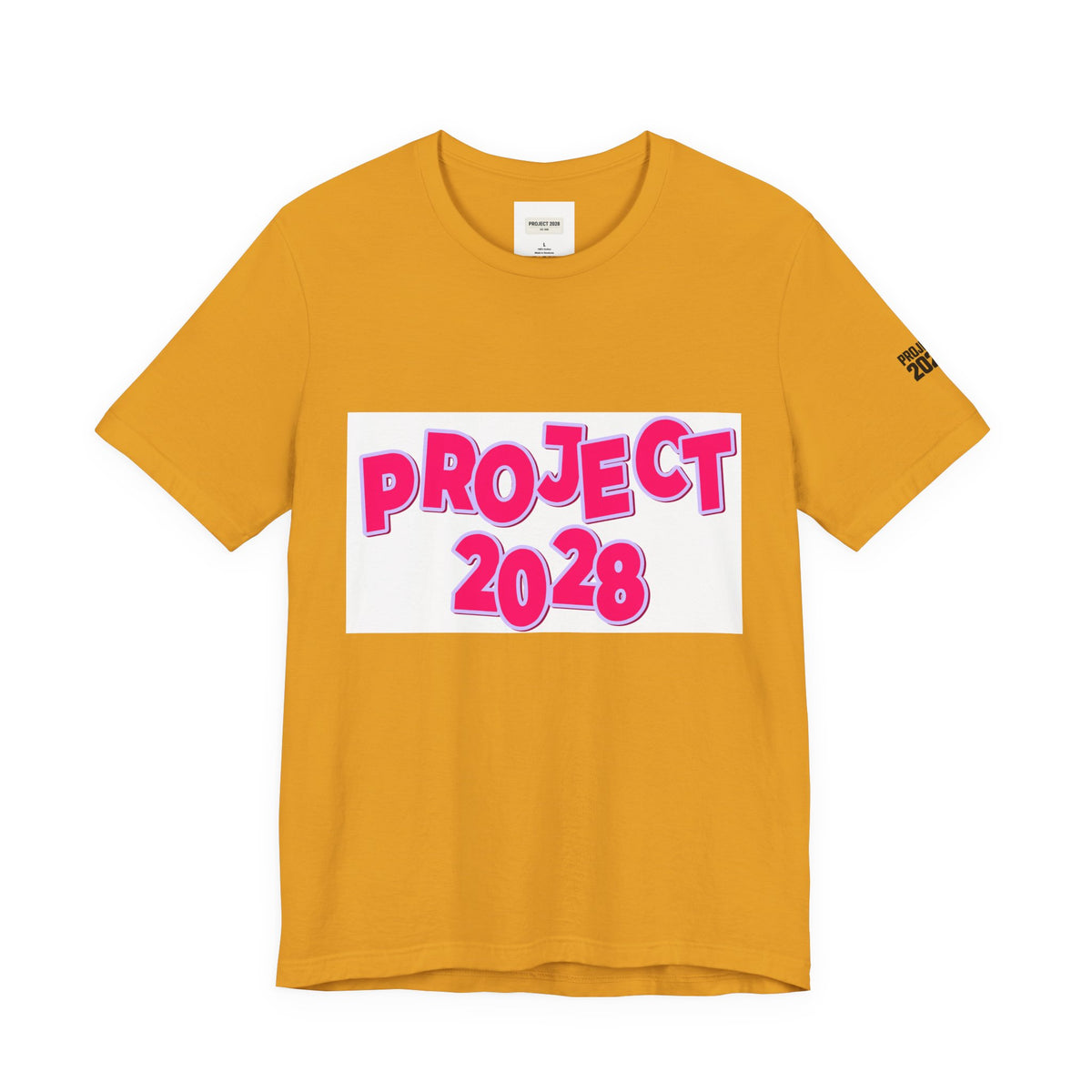Project 2028 Graphic Tee — Bold Pink Campaign Shirt - Make a Statement Without Saying a Word