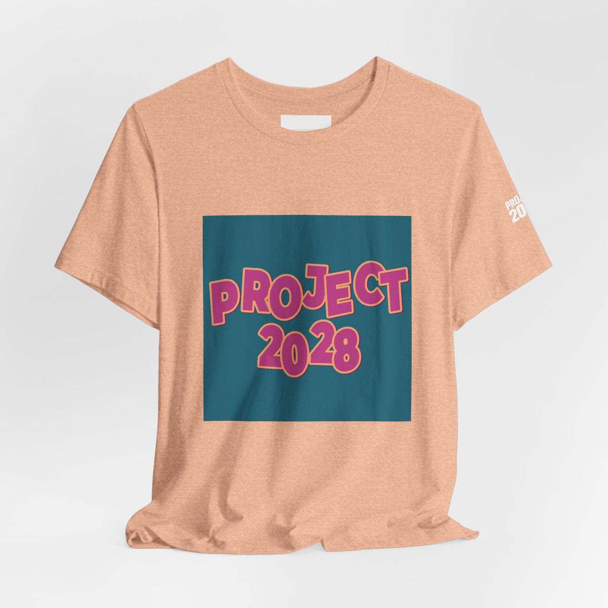 Project 2028 Graphic Tee — 'Democracy Isn't Automatic' Back Print - Make a Statement Without Saying a Word!