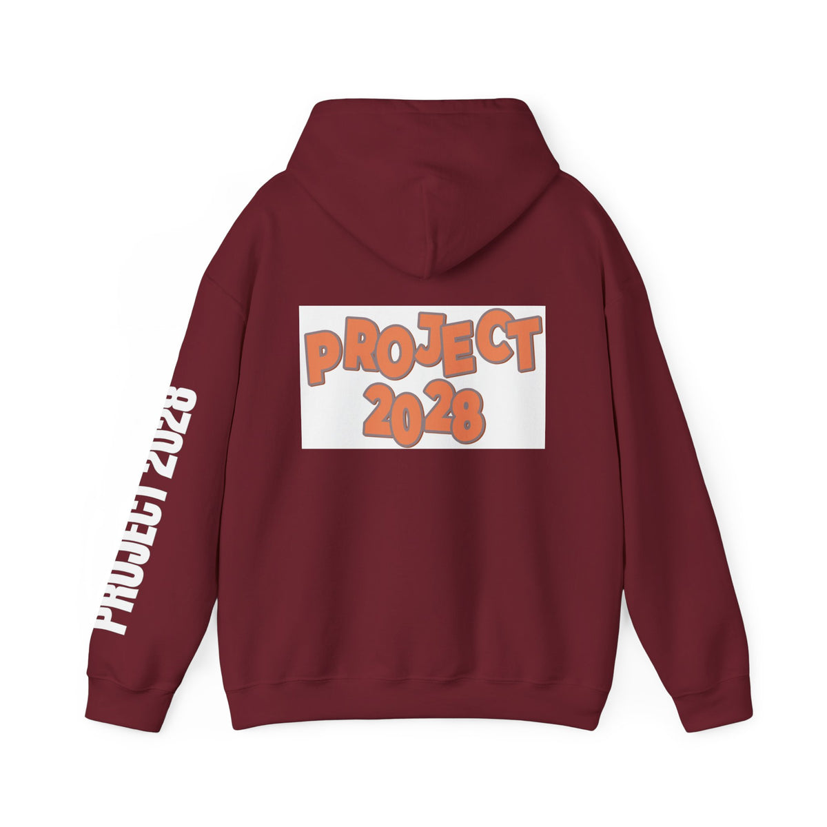 Project 2028 Hoodie | Retro Bubble Letter Design