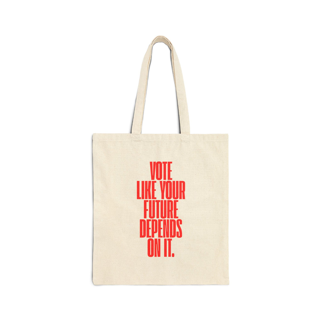 Project 2028 Tote Bag — “Vote Like Your Future Depends On It” Cotton Canvas Tote