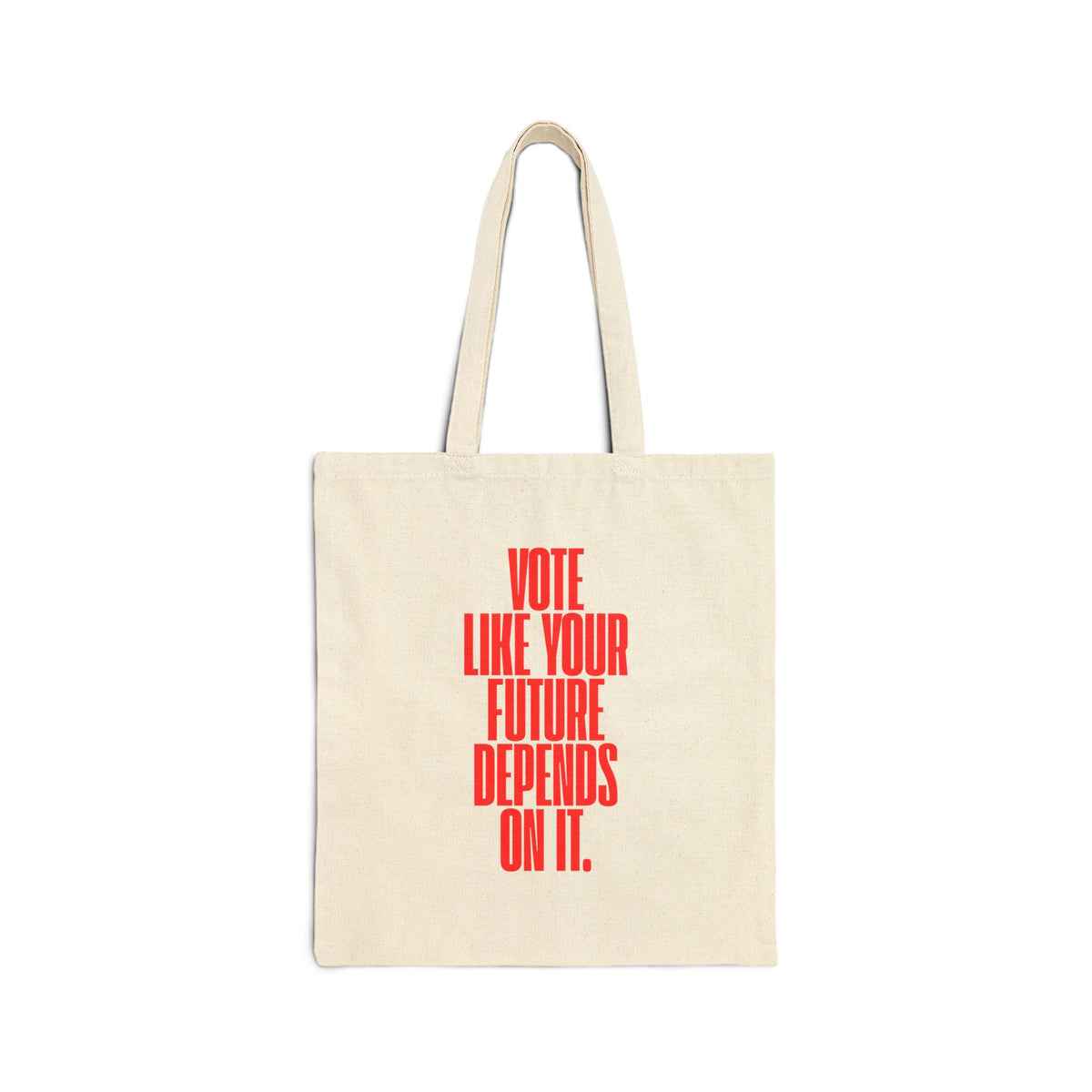 Project 2028 Tote Bag — “Vote Like Your Future Depends On It” Cotton Canvas Tote