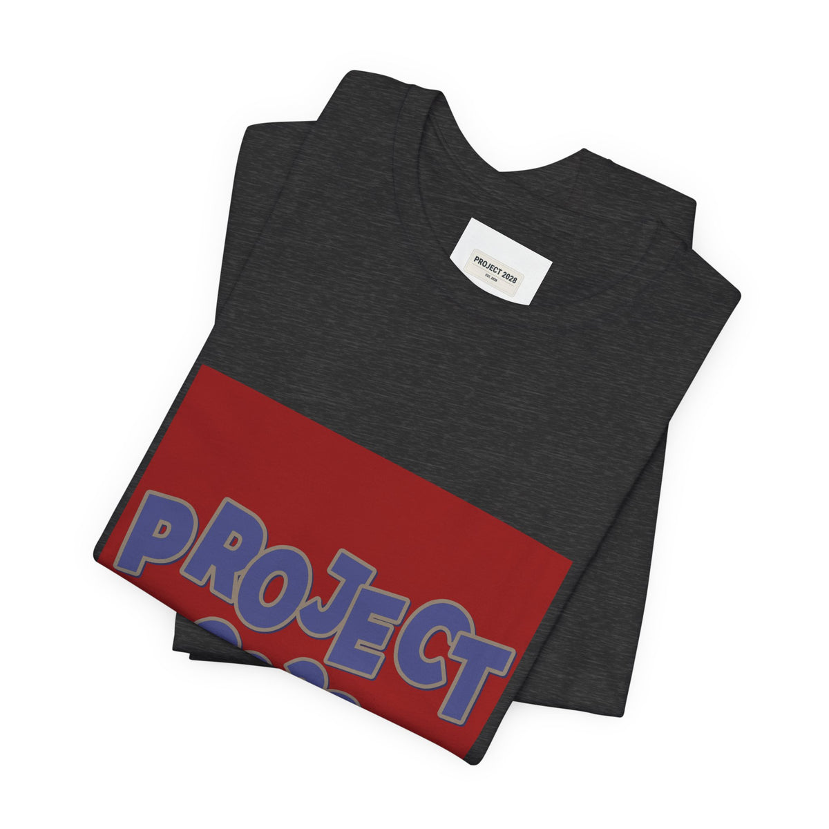 Project 2028 Tee — Political Campaign Graphic T‑Shirt ('Democracy Isn't Automatic' Back) - Make a Statement Without Saying a Word!