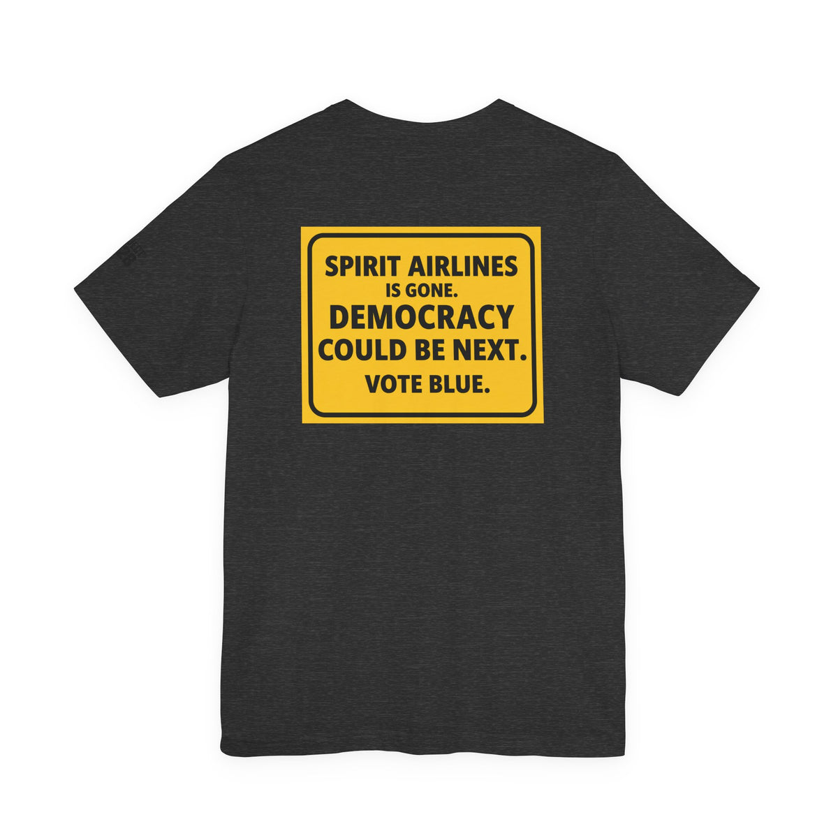 Project 2028 Tee — "Spirit Airlines is gone. Democracy could be next. Vote Blue." Political Graphic T‑Shirt - Make a Statement Without Saying a Word!