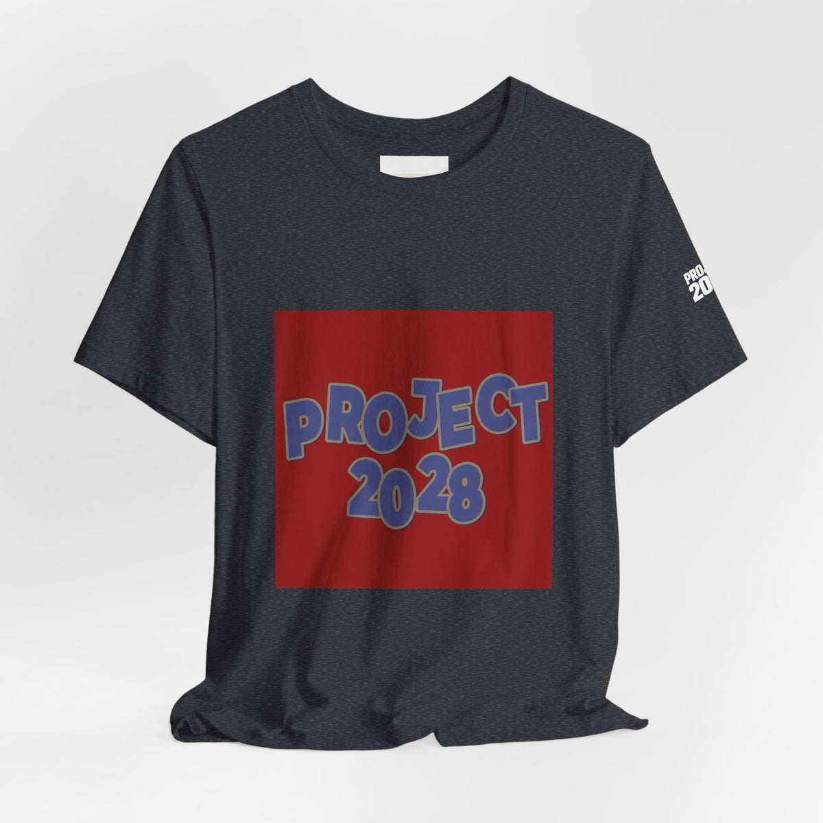 Project 2028 Tee — Political Campaign Graphic T‑Shirt ('Democracy Isn't Automatic' Back) - Make a Statement Without Saying a Word!
