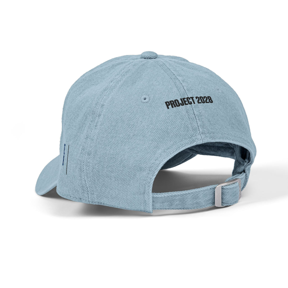 Project 2028 Embroidered Denim Hat – Light Blue Casual Cap - Make a Statement Without Saying a Word!