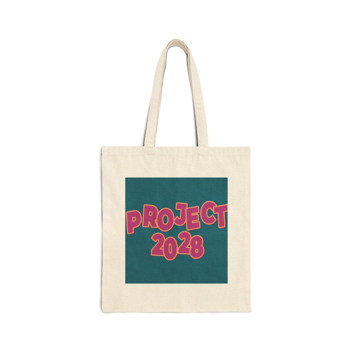 Project 2028 Tote Bag — "Democracy Isn’t Automatic" Cotton Canvas Political Tote
