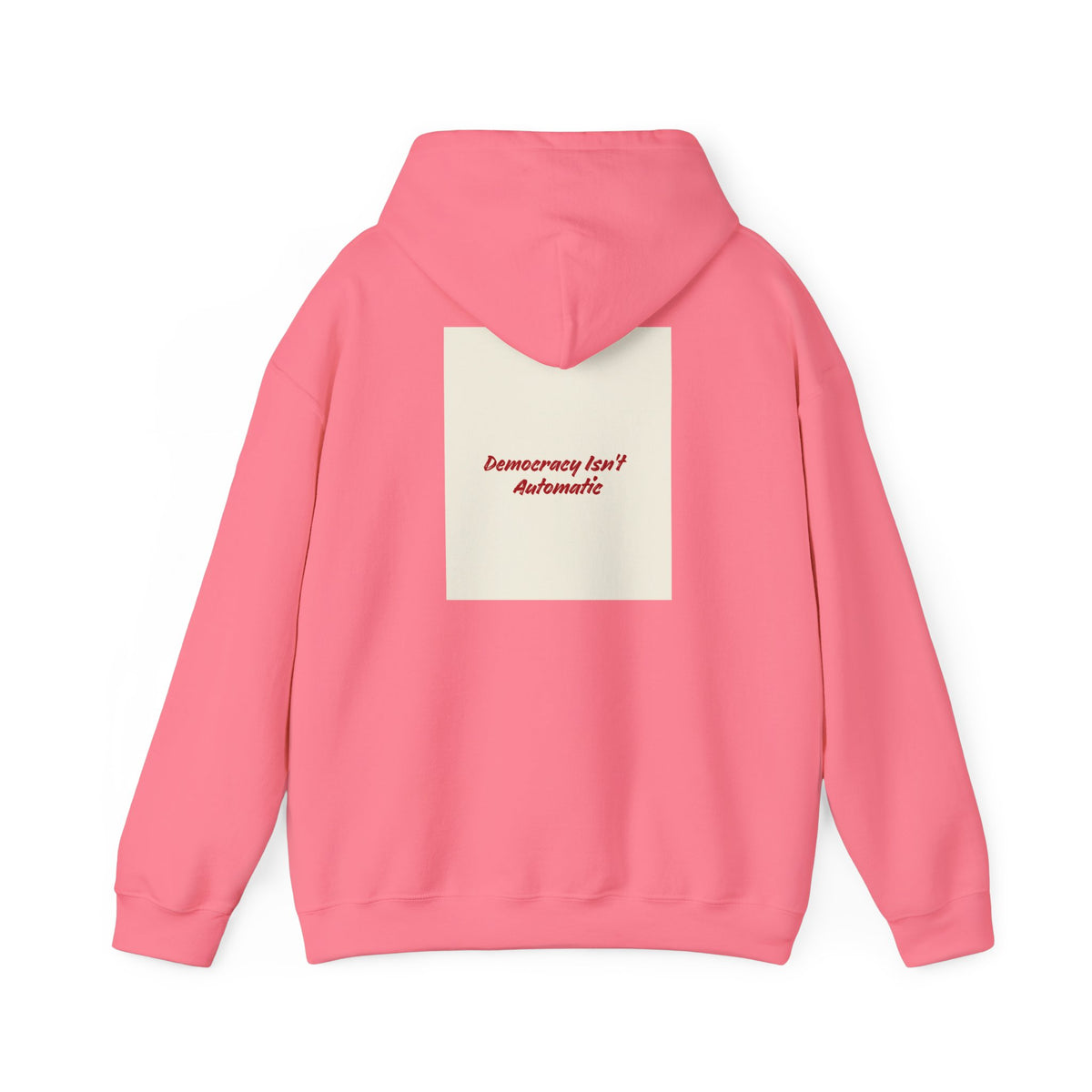 Project 218 Hoodie | Retro Block Logo, Beige Panel Front, Script Back