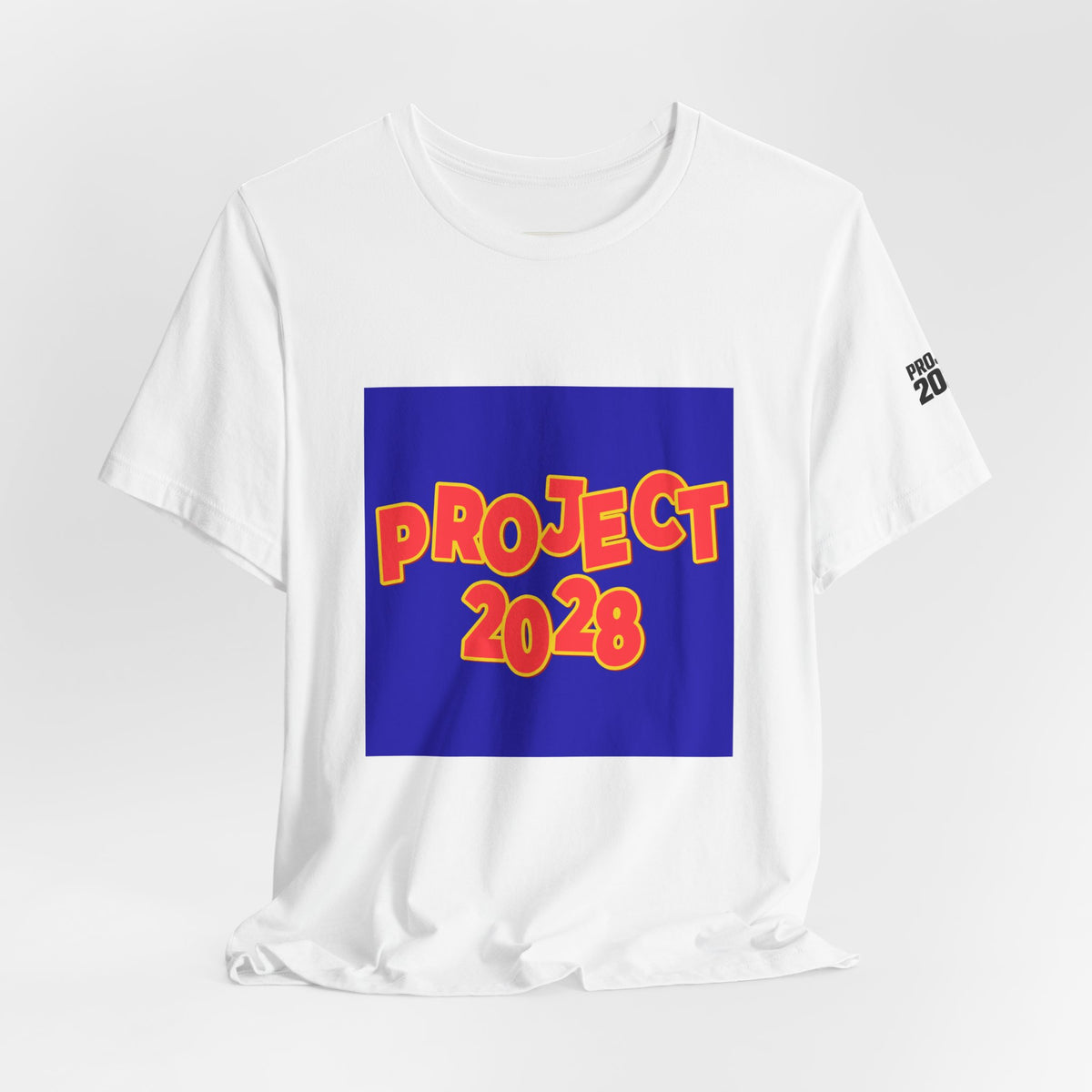 Project 2028 T-Shirt — "Democracy Isn't Automatic" Political Campaign Tee - Make a Statement Without Saying a Word!