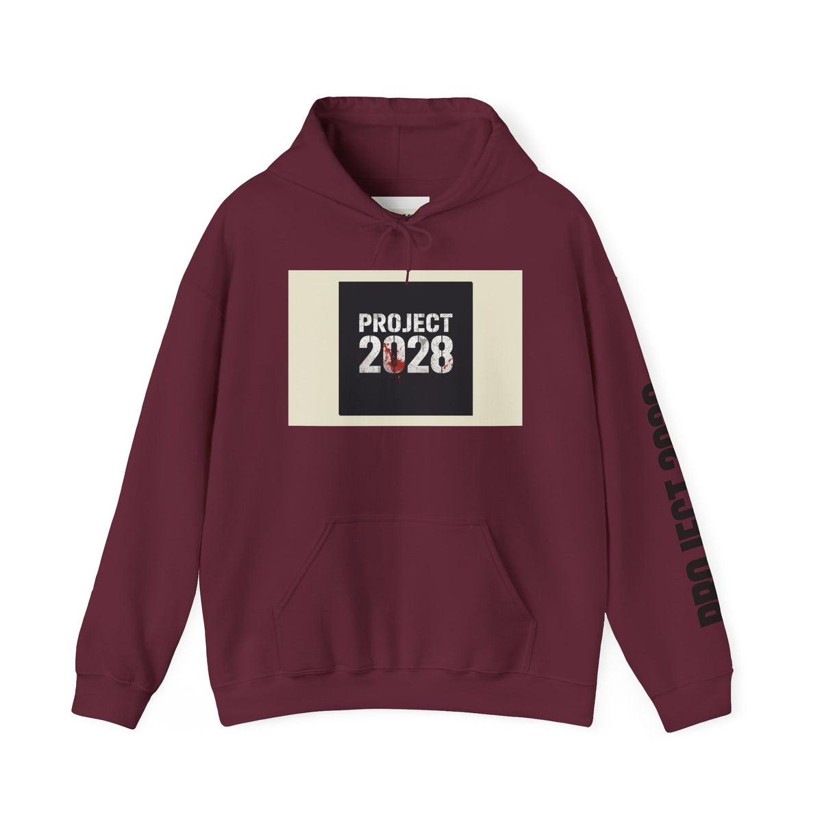 Copy of Product 2028 graphic Hoodie | Democracy Isn't Automatic slogan back