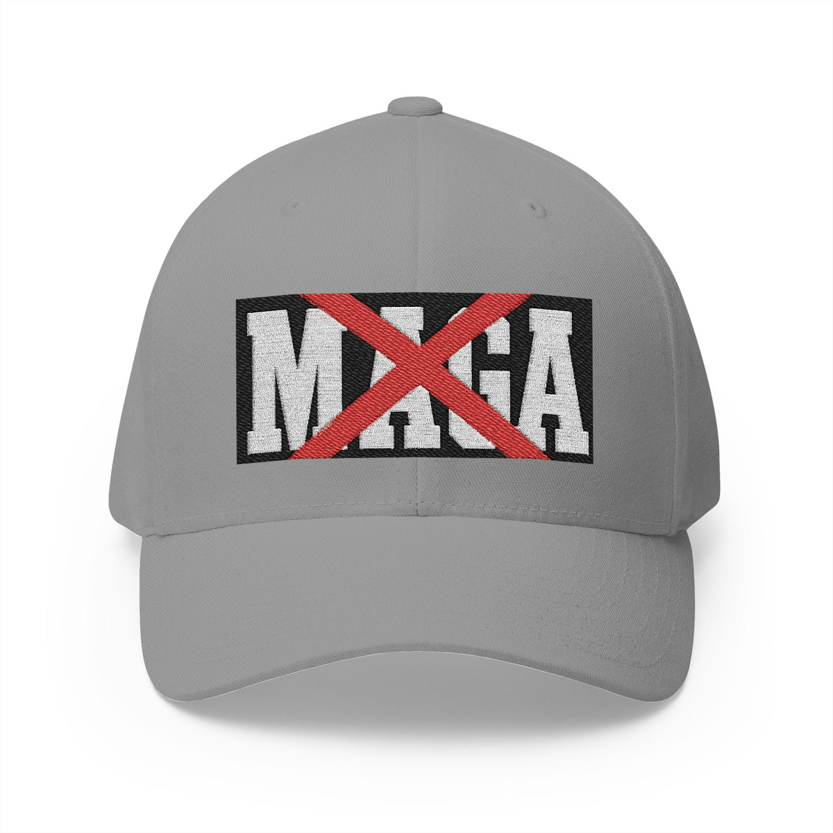 Anti-MAGA Embroidered Cap - Project 2028 Closed-Back Structured Hat - Make a Statement Without Saying a Word!