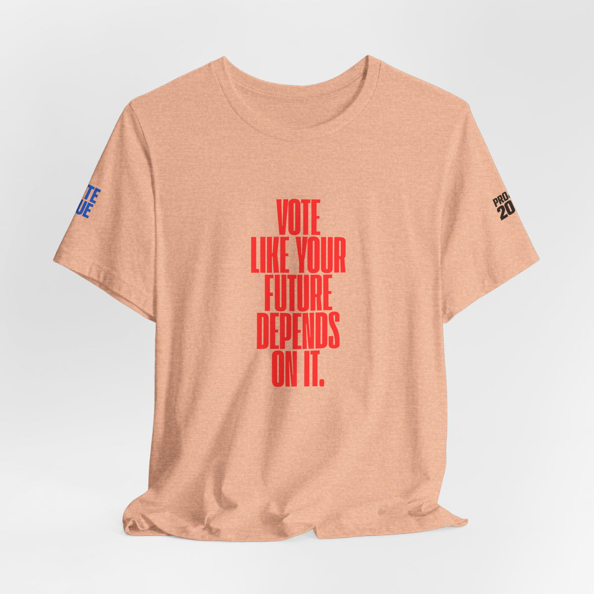Political Voter Tee — “Vote Like Your Future Depends On It” / “Democracy Is Not Automatic” - Make a Statement Without Saying a Word!