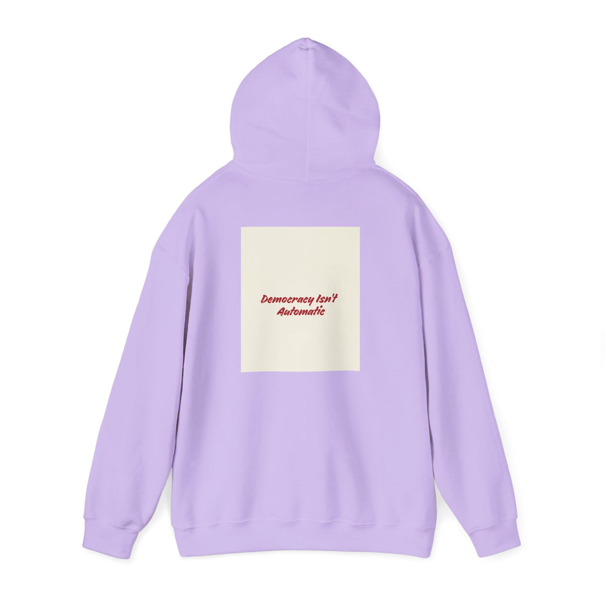 Project 218 Hoodie | Retro Block Logo, Beige Panel Front, Script Back