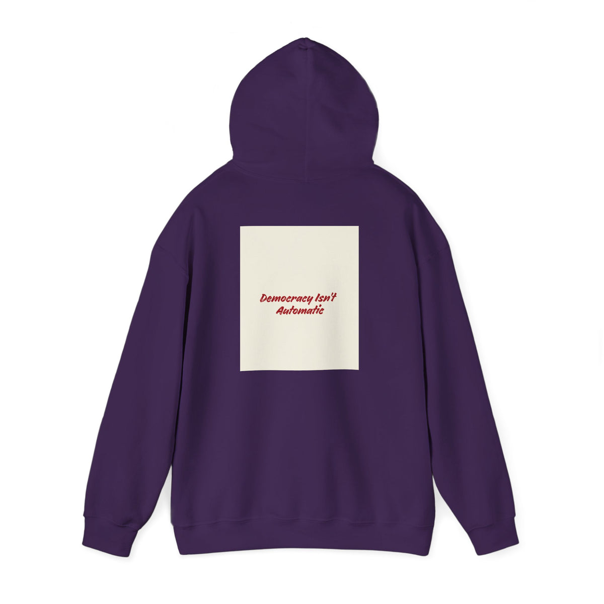 Project 218 Hoodie | Retro Block Logo, Beige Panel Front, Script Back