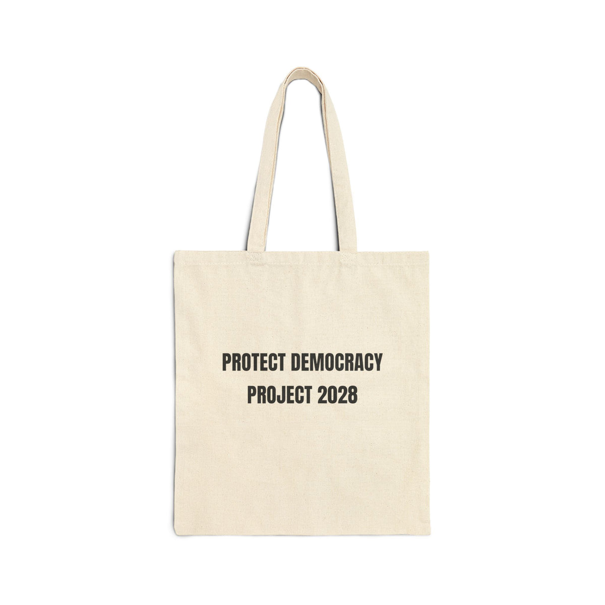 Protect Democracy Tote — "Vote Blue" Cotton Canvas Political Tote Bag