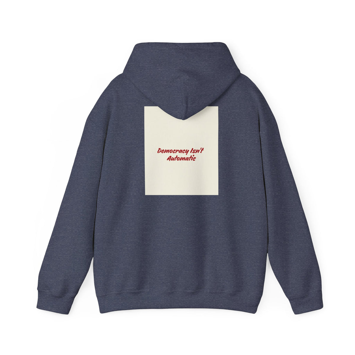 Project 2108 Graphic Hoodie | Democracy Isn't Automatic Back Print