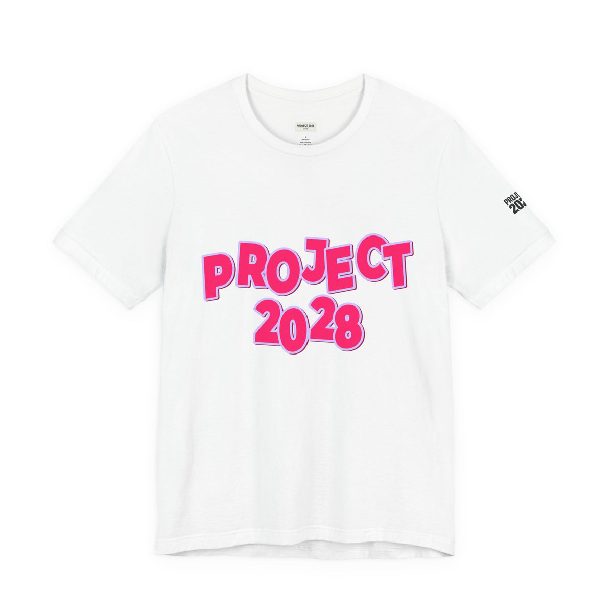 Project 2028 Graphic Tee — Bold Pink Campaign Shirt - Make a Statement Without Saying a Word