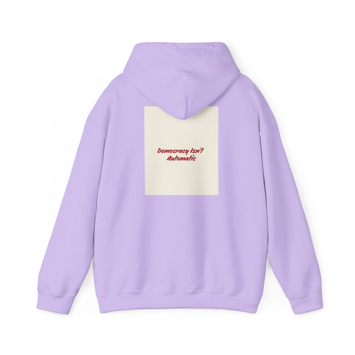 Project 218 Hoodie | Retro Block Logo, Beige Panel Front, Script Back