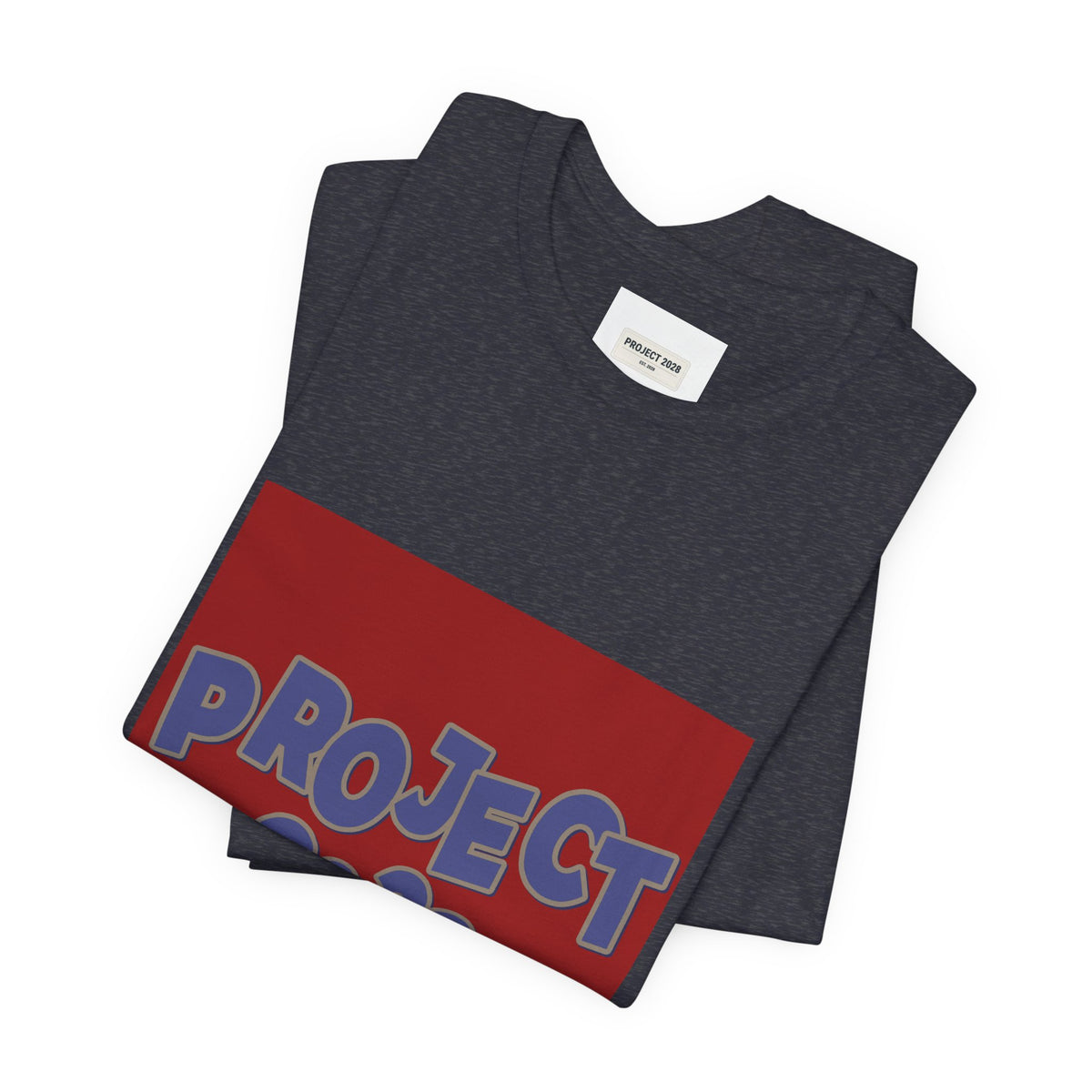Project 2028 Tee — Political Campaign Graphic T‑Shirt ('Democracy Isn't Automatic' Back) - Make a Statement Without Saying a Word!