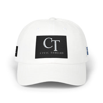 CT Civic Thread Embroidered Dad Cap — 'Project 2028' White Baseball Hat - Make a Statement Without Saying a Word!