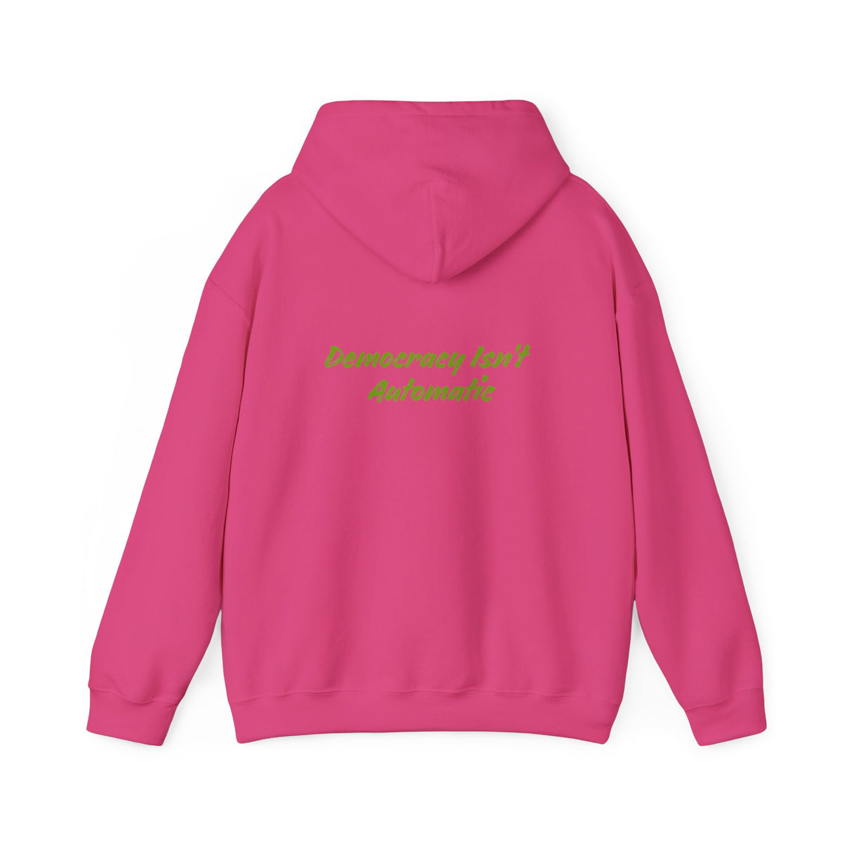 Protect Democracy Project 2023 Hoodie | Democracy Isn't Automatic