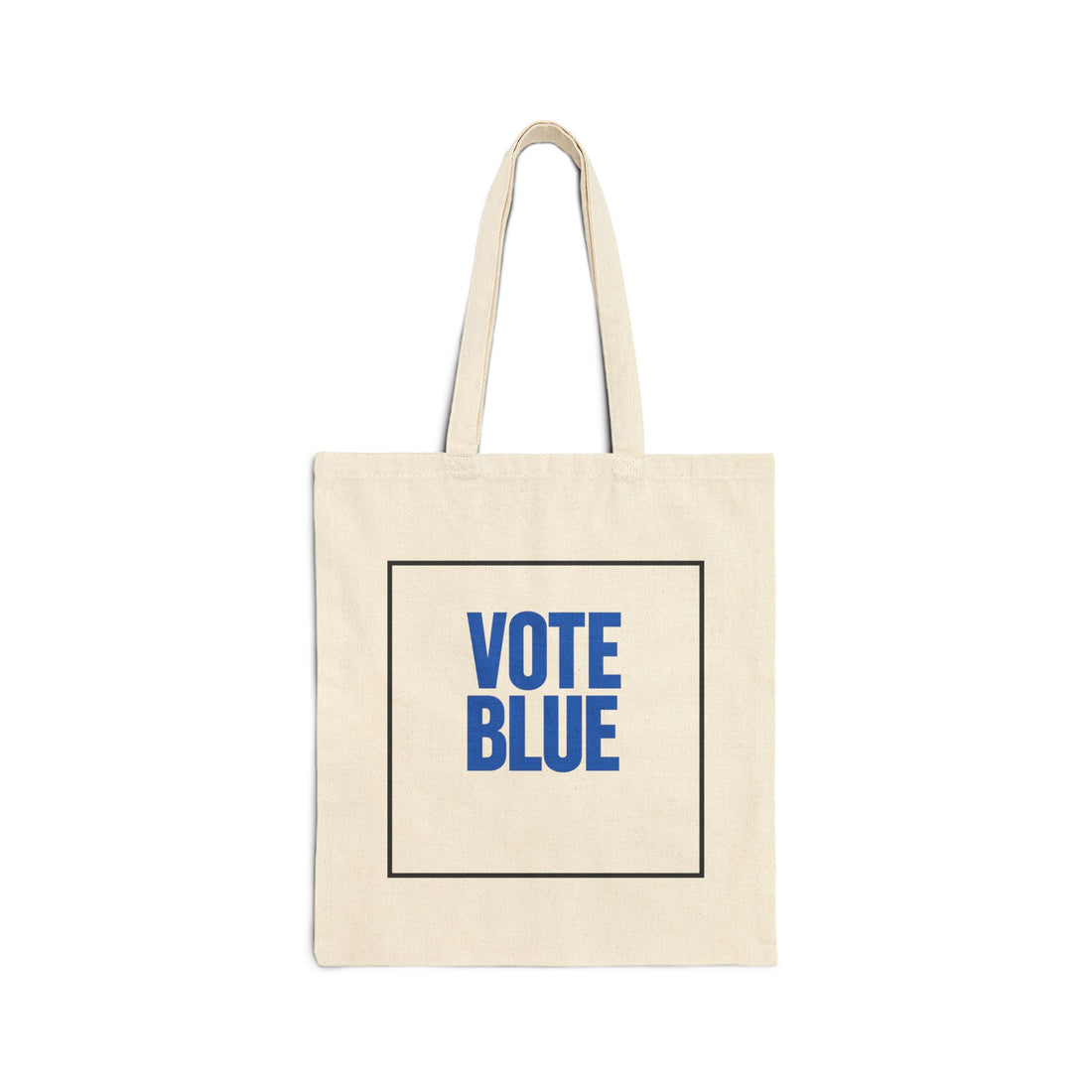 Tote Bag — Inspirational & Political Canvas Tote ("Don't Look Back" / "Vote Blue")