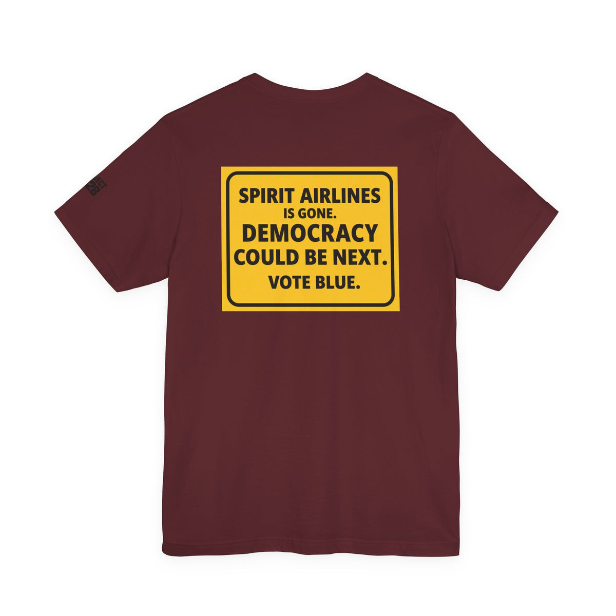 Project 2028 Tee — "Spirit Airlines is gone. Democracy could be next. Vote Blue." Political Graphic T‑Shirt - Make a Statement Without Saying a Word!