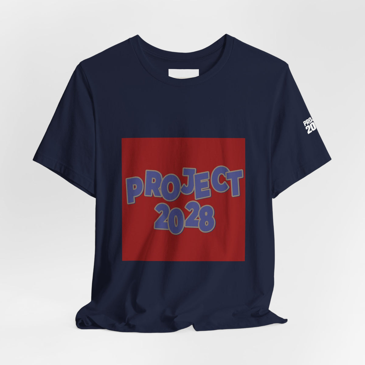 Project 2028 Tee — Political Campaign Graphic T‑Shirt ('Democracy Isn't Automatic' Back) - Make a Statement Without Saying a Word!